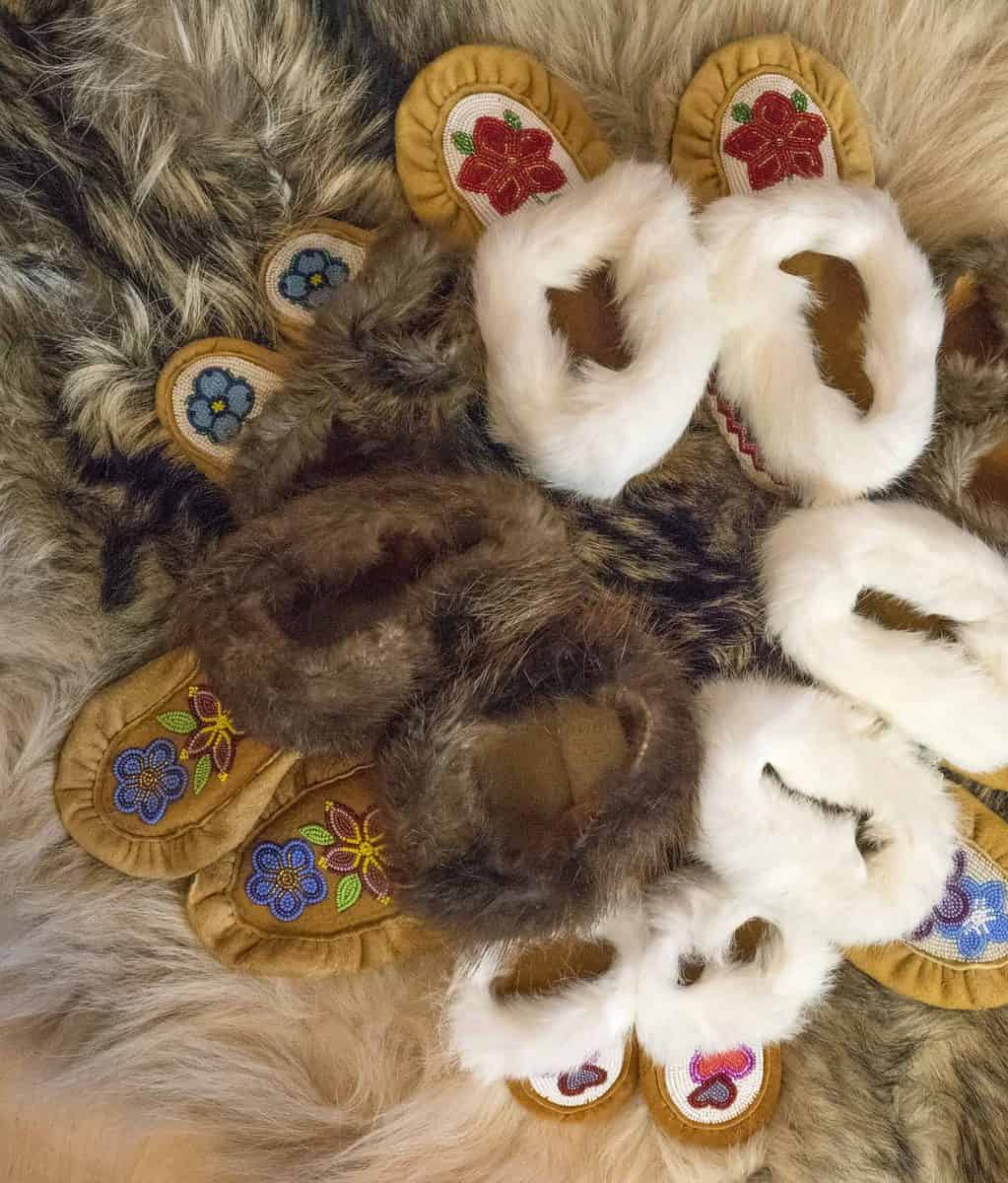 beaded slippers